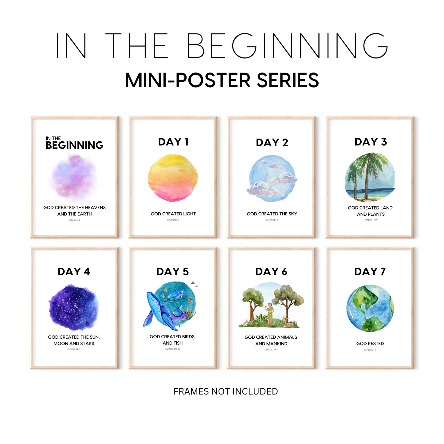 In the Beginning Mini-Poster Series, Days of Creation Posters