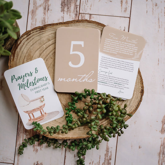 Prayer & Milestone Cards for Baby's First Year - Classic